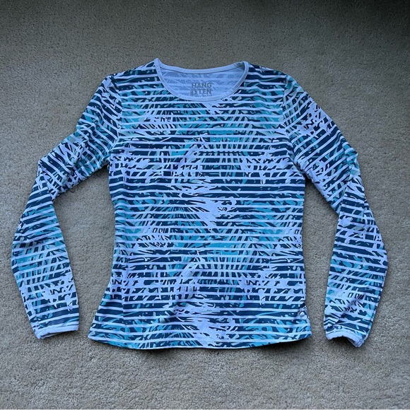 Hang Ten Women’s UV Protection UPF 50+ LS Tee Shirt - S - EUC - Stretch - Picture 1 of 8